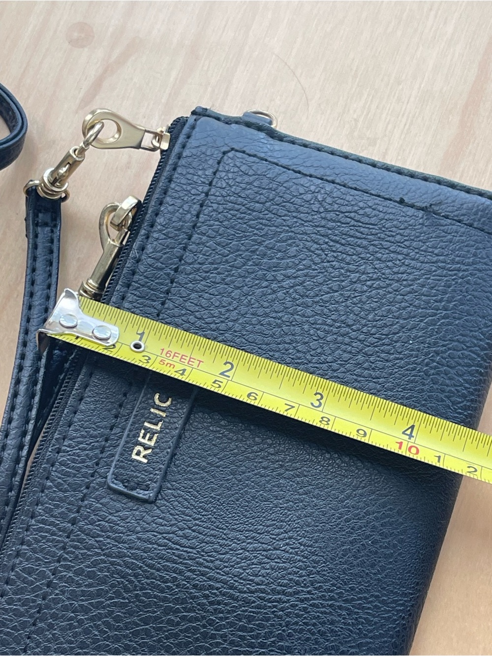 Relic Black Pebble Wristlet Wallet with Removable Strap